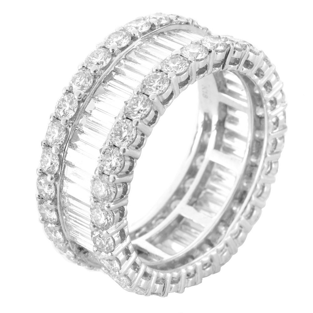 Appraisal: Diamond and K Eternity Band Approx Carat TW Emerald and