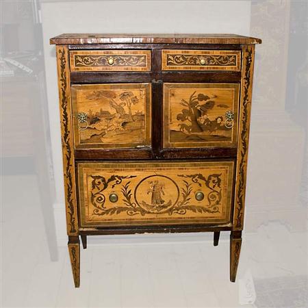 Appraisal: Northern Italian Neoclassical Marquetry Side Cabinet Estimate -