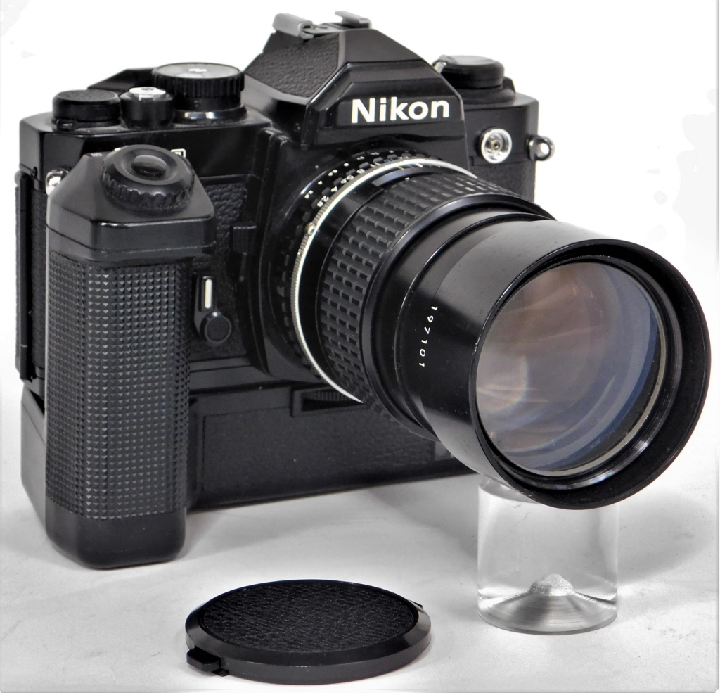 Appraisal: NIKON FM BLACK BODY CAMERA SERIES E MM F Nikon