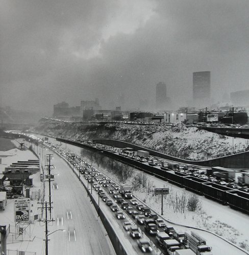 Appraisal: Parliament Bridge Snowstorm Map of Israel Assisel Artist Cherry Edward