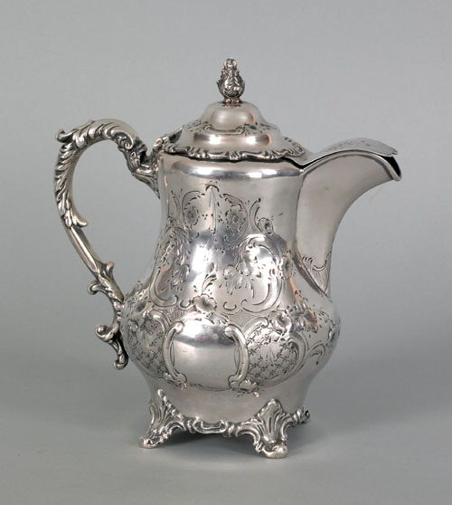 Appraisal: New York silver pitcher ca bearing the touch of William