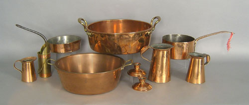 Appraisal: Group of copper kitchen articles pcs