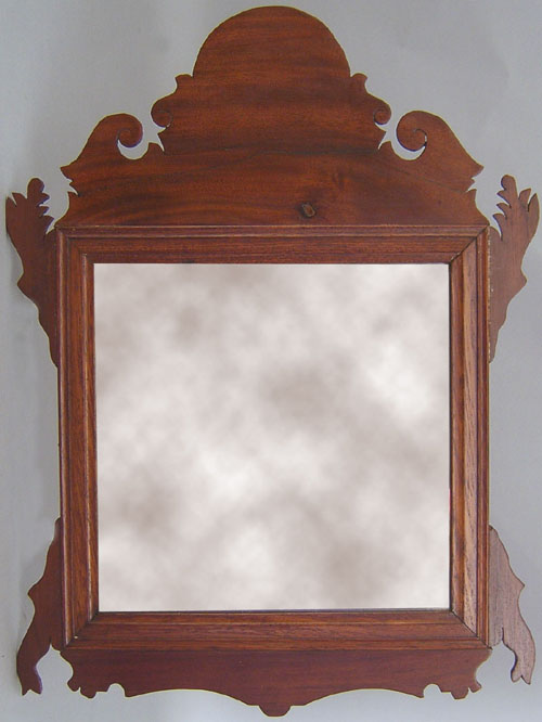 Appraisal: Chippendale mahogany looking glass ca h