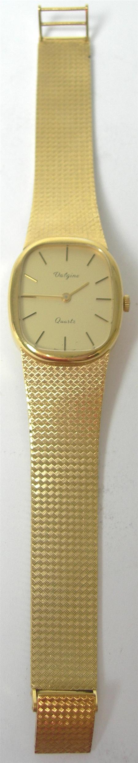 Appraisal: VALGINE - a gentleman's ct gold wrist watch with rounded