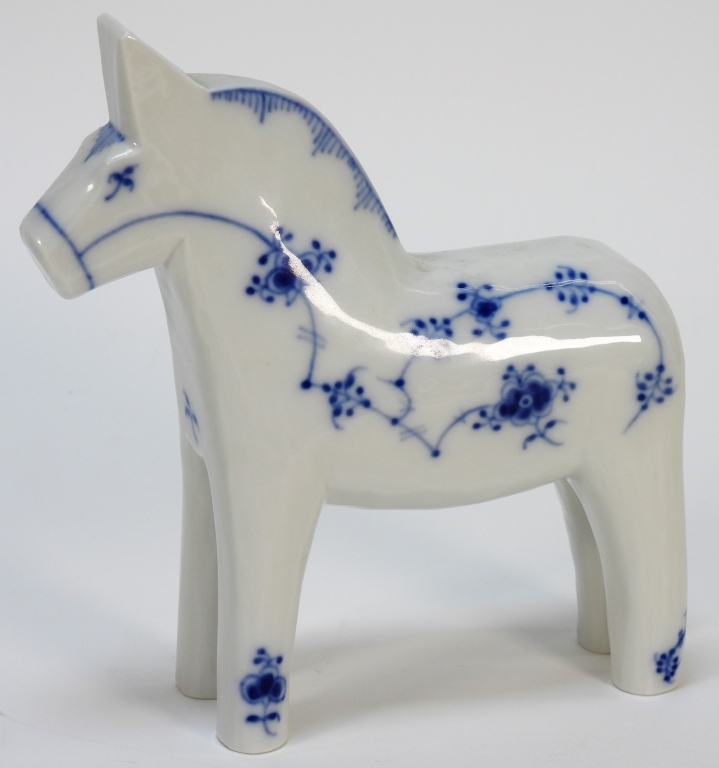 Appraisal: ROYAL COPENHAGEN DALA HORSE PORCELAIN SCULPTURE Denmark Circa White porcelain