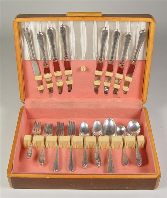 Appraisal: Royal Crest Wildflower Sterling Flatware Wildflower pattern Includes eight knives