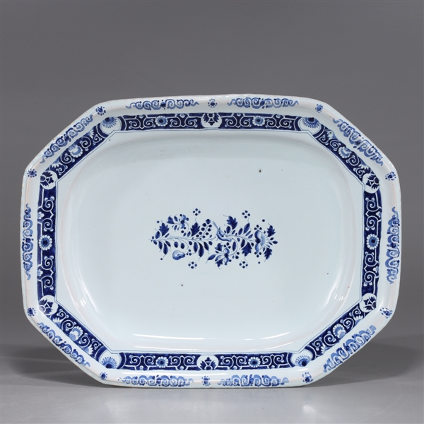 Appraisal: Strasbourg faience blue and white dish circa Strasbourg-Haguenau company founded