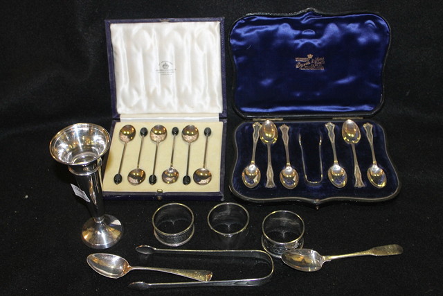 Appraisal: A SMALL COLLECTION OF VARIOUS SILVER WARES including a silver