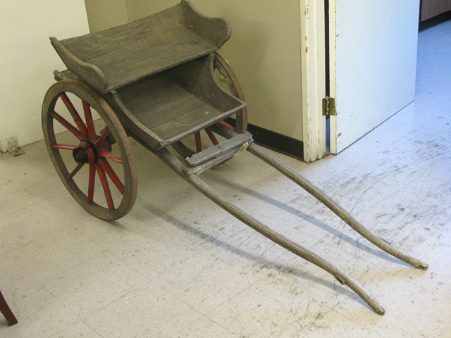 Appraisal: CHILD'S TWO-WHEEL PONY CART English c with child-size bench seat