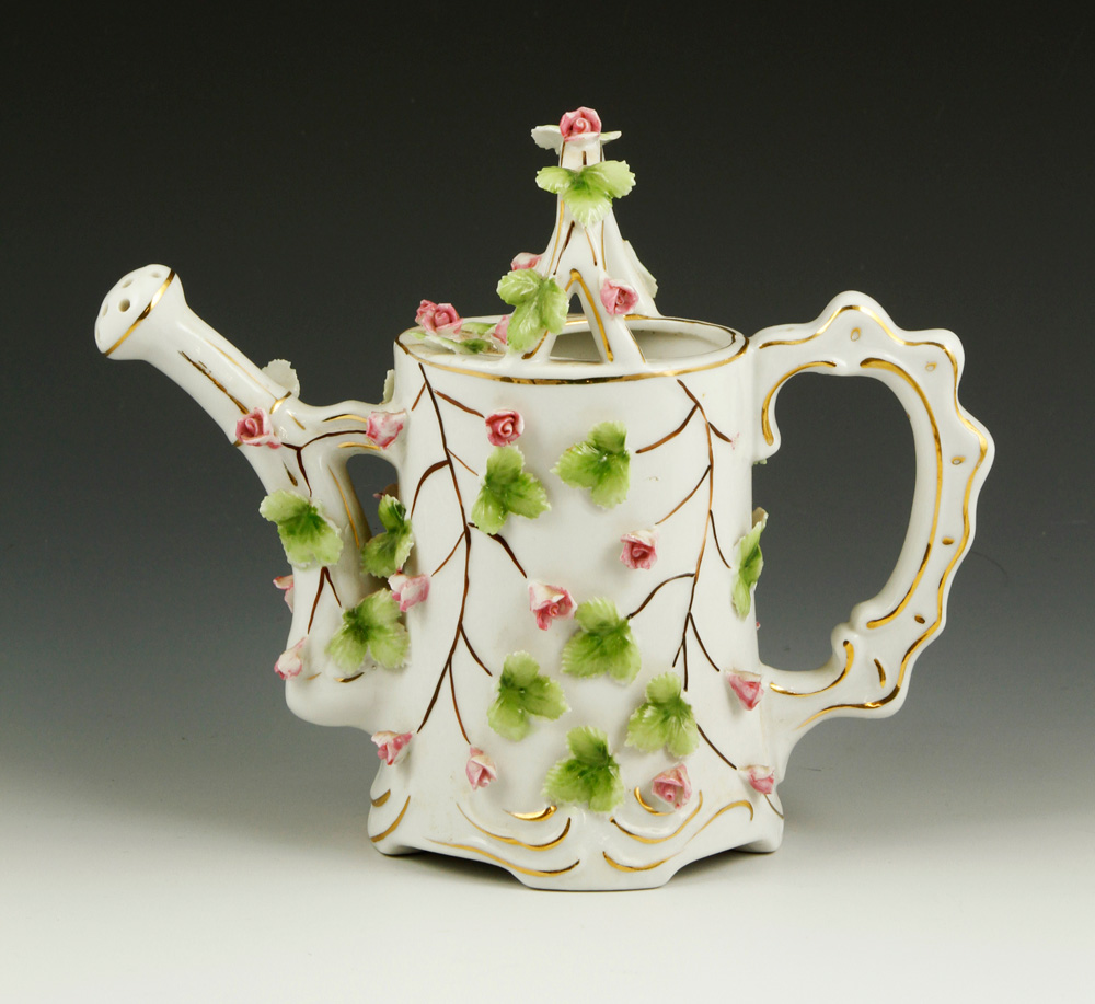 Appraisal: - Meissen Watering Pitcher Meissen watering pitcher with floral and