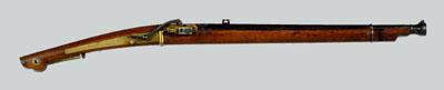 Appraisal: Japanese Wall musket - in tapered octagonal barrel inlaid with