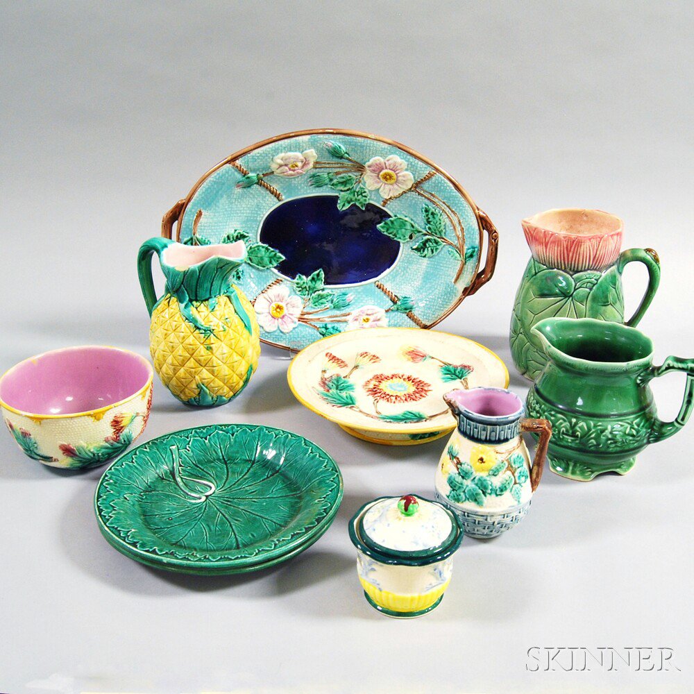 Appraisal: Ten Pieces of Majolica th and th century including a