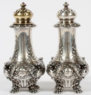 Appraisal: DOMINICK HAFF STERLING SILVER SALT PEPPER SHAKERS DOMINICK HAFF STERLING