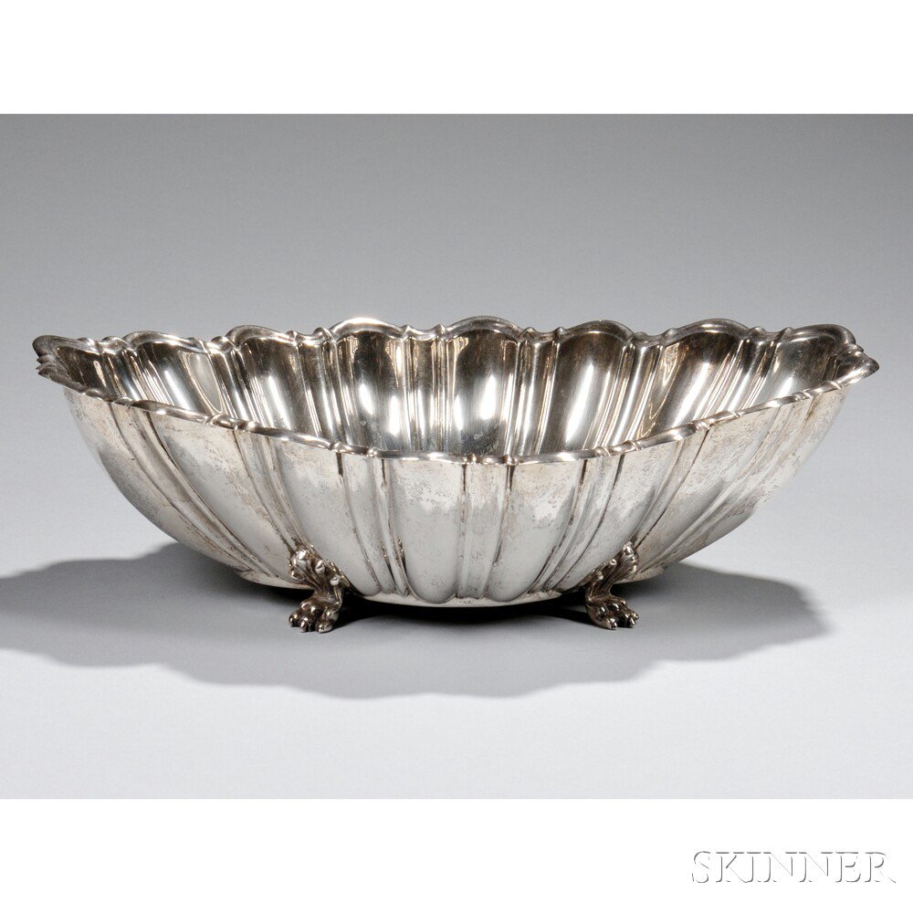 Appraisal: Reed and Barton Sterling Silver Fluted Footed Bowl the ovoid