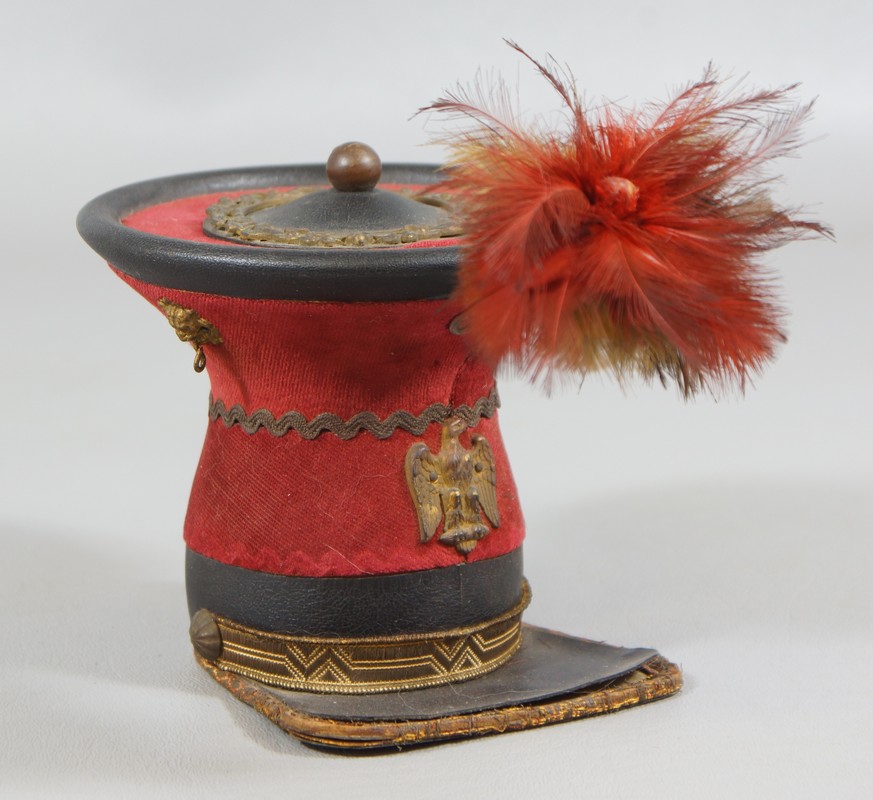 Appraisal: Felt and leather Imperial German inkwell h th c