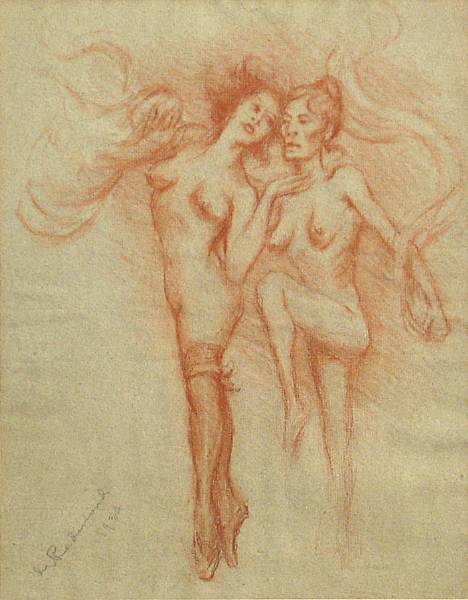 Appraisal: Granville S Redmond American - Two Dancing Nudes signed and