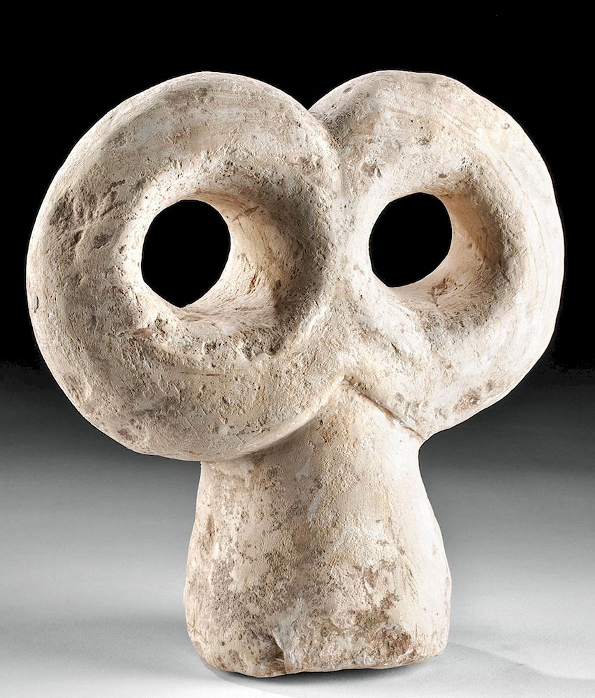 Appraisal: Incredibly Large Rare Tell Brak Limestone Eye Idol Ancient Near