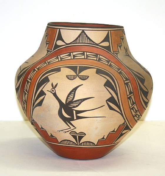 Appraisal: A Zia polychrome jar Sofia Medina height in diameter in