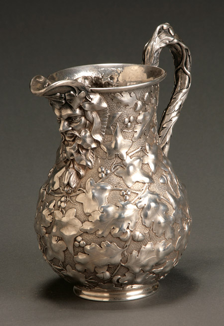 Appraisal: A Jacobi Co Repouss Sterling Pitcher Baltimore Circa Allover repouss