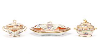 Appraisal: Chamberlain's Dragon in Compartments Serveware Chamberlain English Worcester founded -