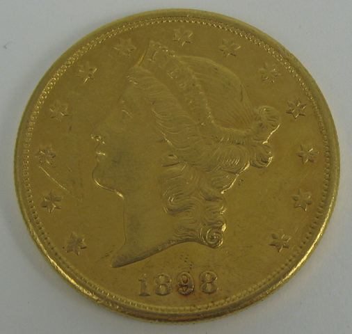 Appraisal: U S TWENTY DOLLAR GOLD COIN Liberty head type -S