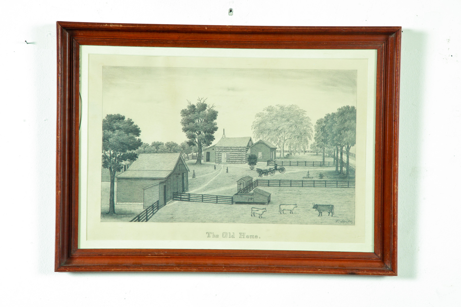 Appraisal: THE OLD HOME BY WILLIAM STANLEY MIDWESTERN TH CENTURY Pencil