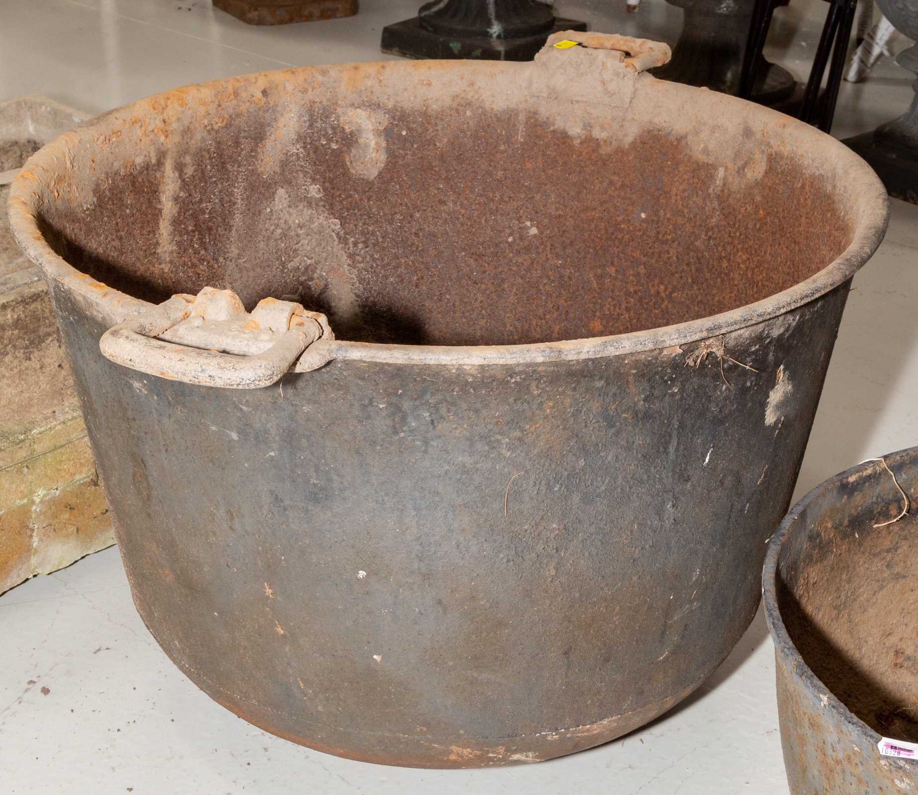 Appraisal: AMERICAN CAST IRON CAULDRON th century in H approximately in