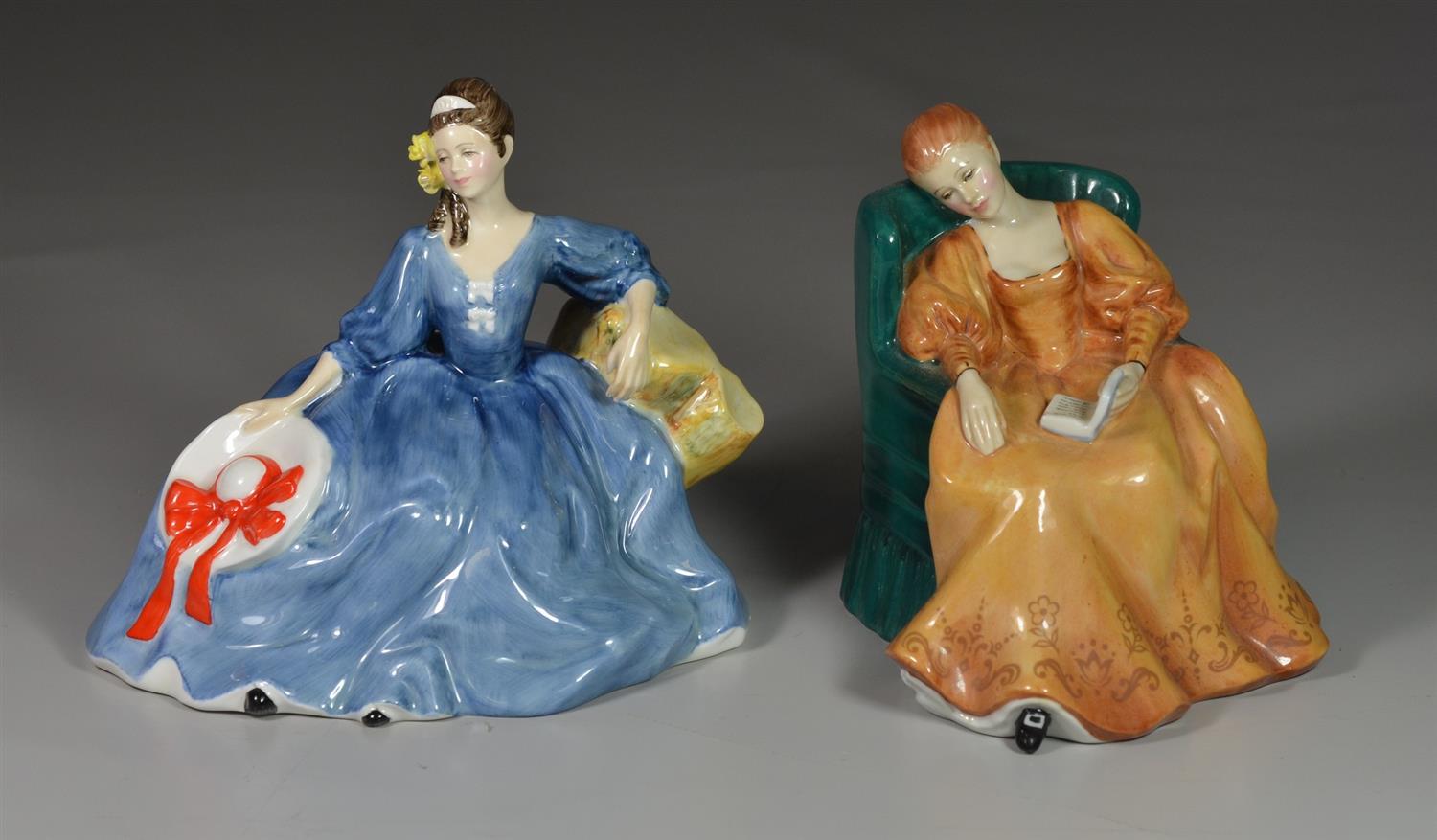 Appraisal: Royal Doulton bone china figurines Elyse HN Romance HN tallest