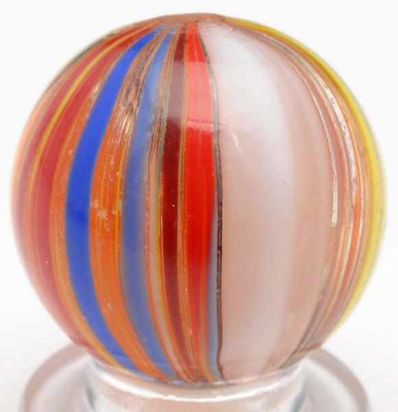 Appraisal: Joseph's Coat Swirl Marble Brightly colored marble with outer bands