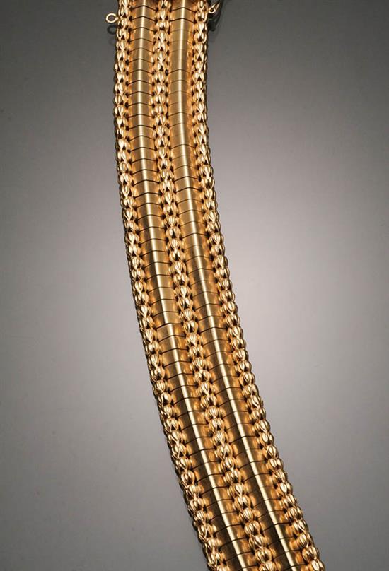 Appraisal: -Karat Yellow-Gold Wide Flexible Bracelet Weight dwt Length - in