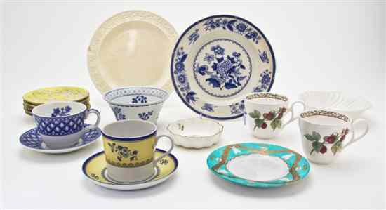 Appraisal: A Collection of Porcelain Table Articles comprising two dinner plates