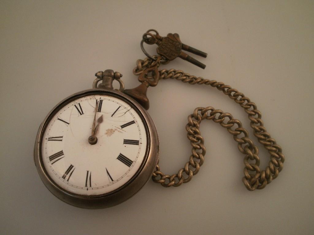 Appraisal: A George III silver pair cased pocket watch marked for