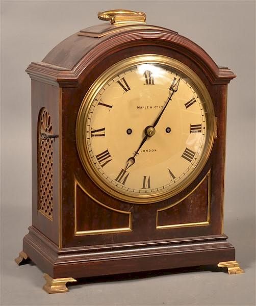 Appraisal: Maple Co London Mahogany Bracket Clock Maple Co London th