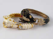 Appraisal: Two costume jewellery bracelets by Kenneth Lane one signed KJL