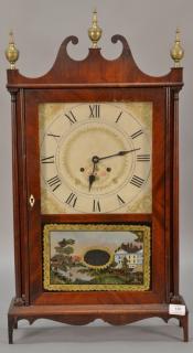 Appraisal: Seth Thomas pillar and scroll shelf clock works now brass