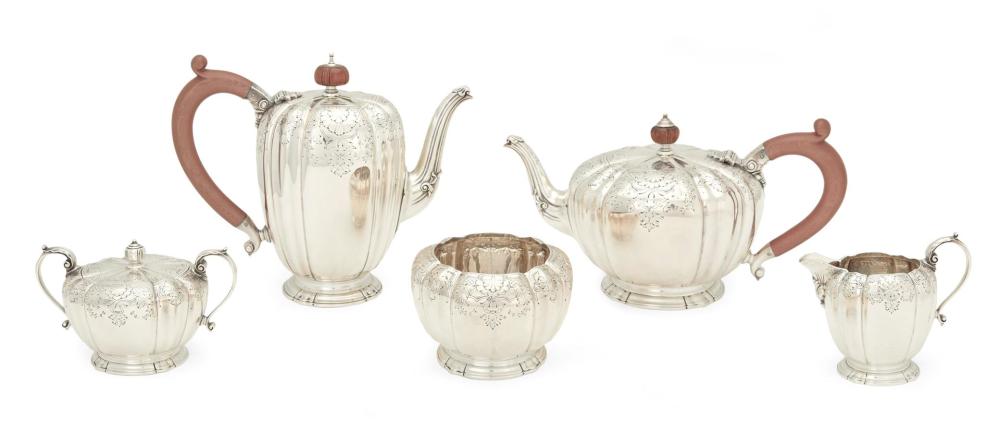 Appraisal: An Adie Bros English sterling silver coffee and tea service