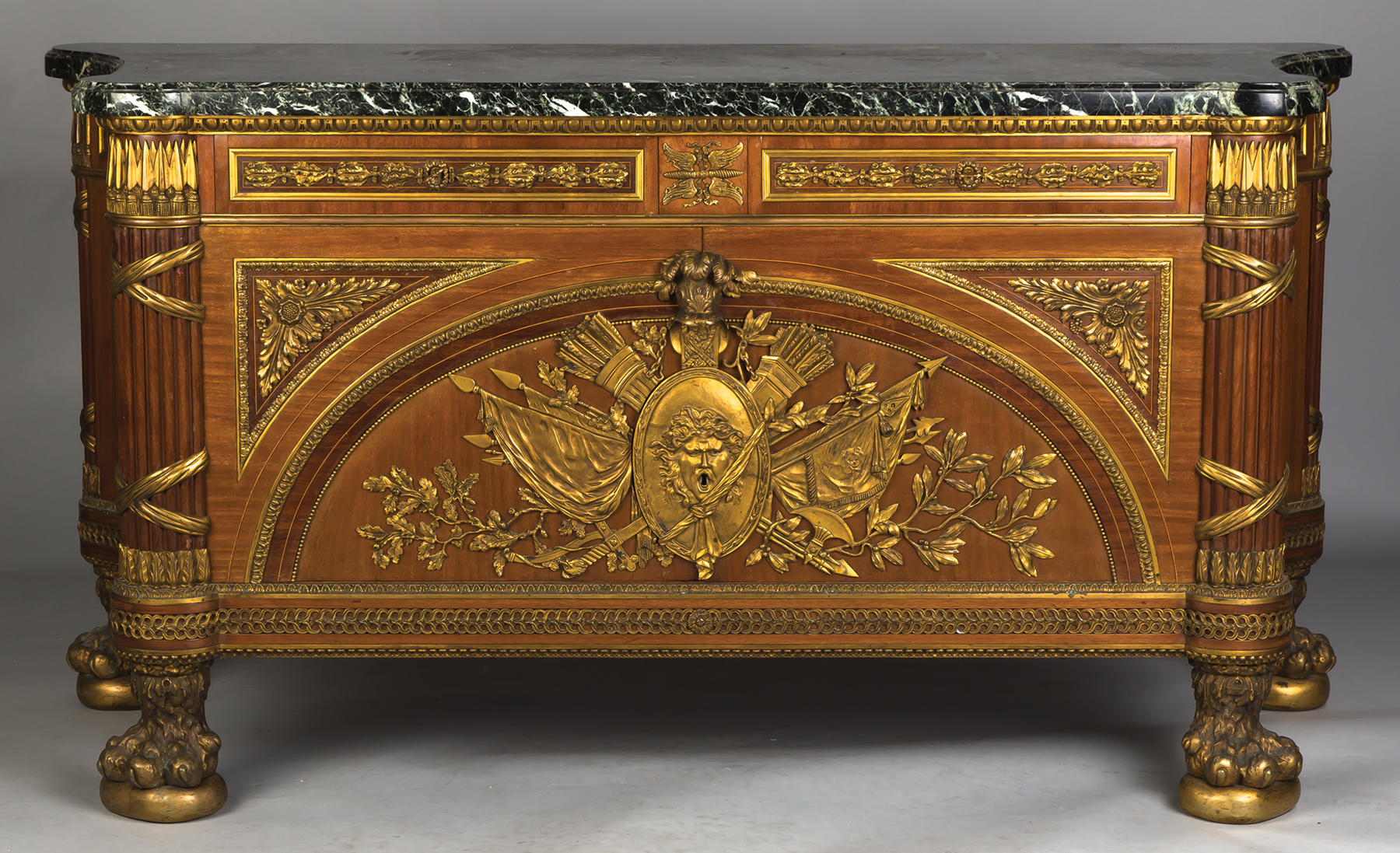 Appraisal: Louis XVI Style Marble Top Commode a Vantaux th century