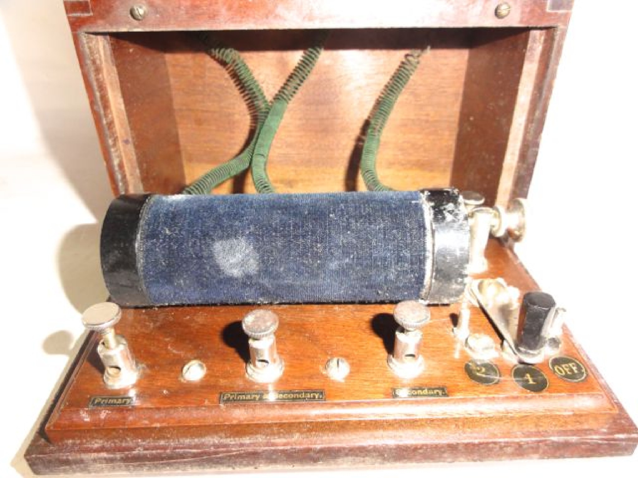 Appraisal: A th century dual valve 'Cats' Whisker radio built into