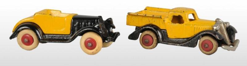 Appraisal: Lot of Cast Iron Vehicle Toys Description Includes one convertible