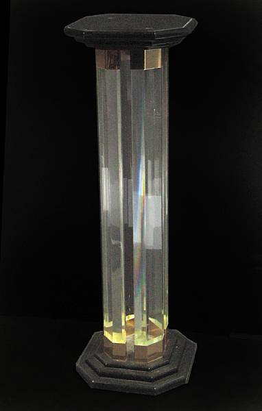 Appraisal: A contemporary lucite pedestal height in