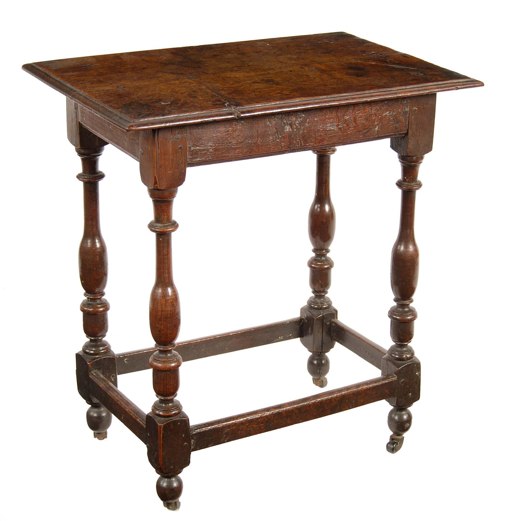 Appraisal: A late th century joined oak side table