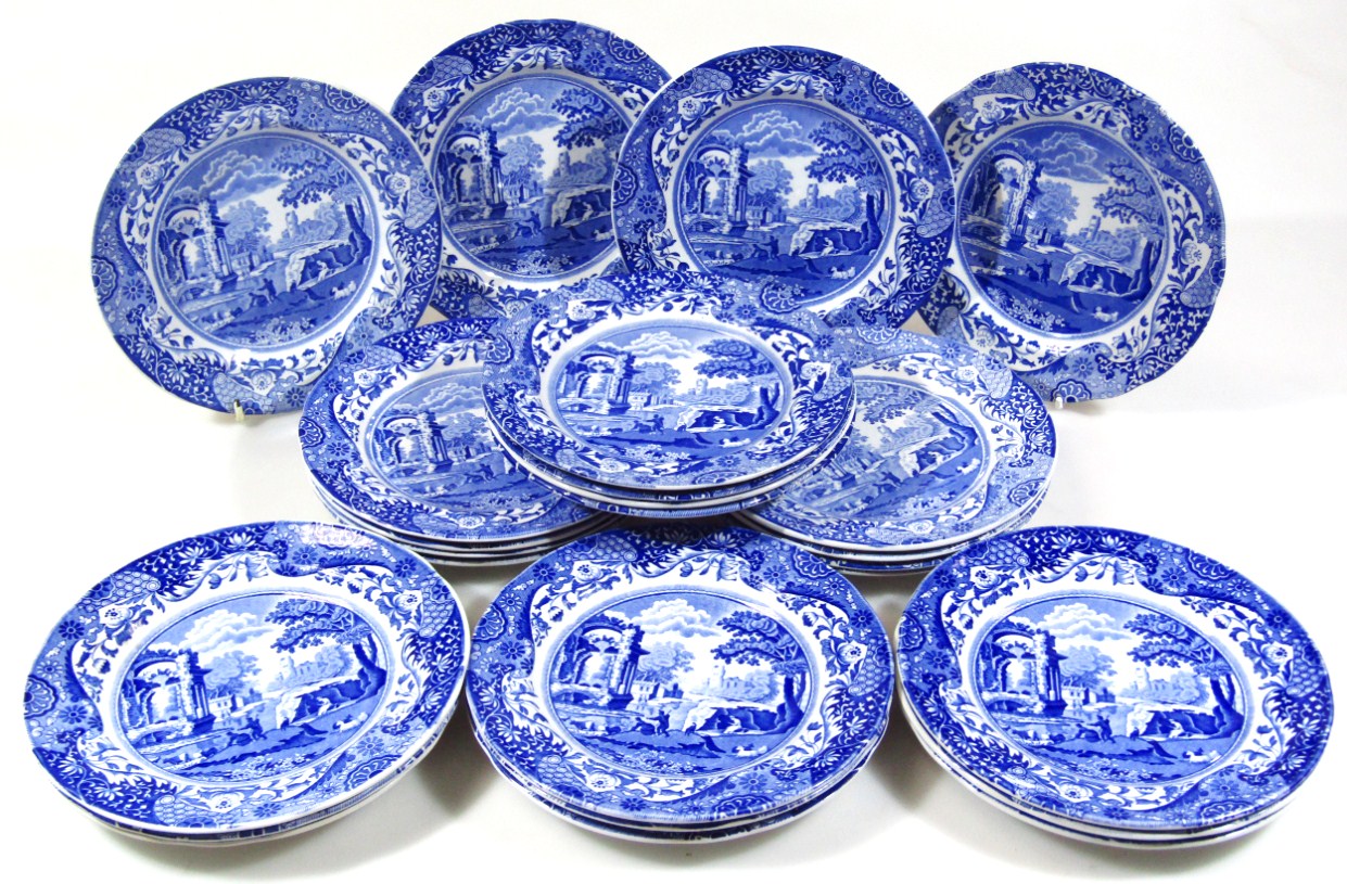 Appraisal: Various Copeland Spode Italian blue and white side plates printed