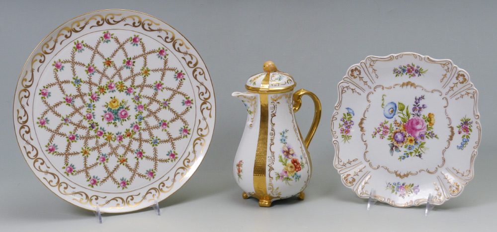 Appraisal: BECKER Irene American - Dresden style piece hand painted porcelain