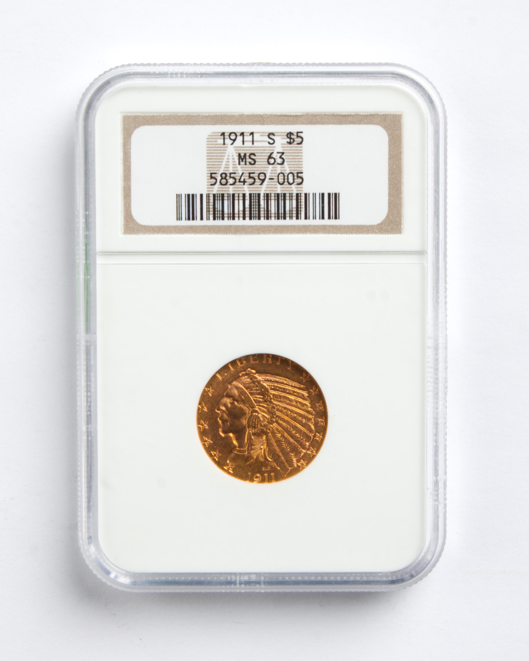 Appraisal: United States Indian type gold -S MS- in NGC holder