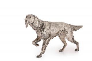 Appraisal: Jennings Brothers Large Silverplated Setter Dog Jennings Brothers American founded