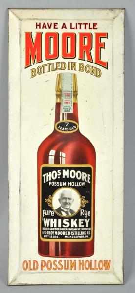 Appraisal: Tin Over Cardboard Thomas Moore Whiskey Sign Description Nice image