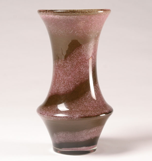 Appraisal: Seguso Vetri d'Arte bullicante bicolor vase designed by Flavio Poli