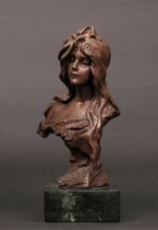 Appraisal: Alfred Jean Foretay French - Salome antique bronze with warm