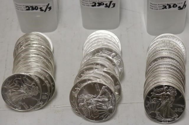 Appraisal: TUBES WALKING LIBERTY SILVER DOLLARS OZ EACH UNCIRCULATED CONDITION IN