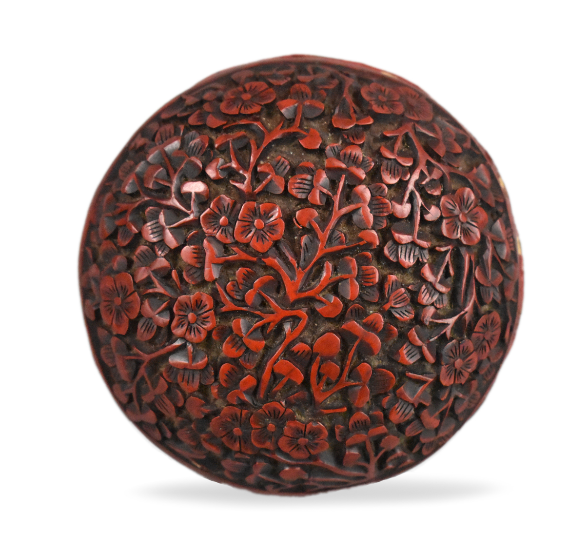 Appraisal: A Chinese red lacquered carved cinnabar covered box dating from